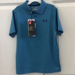 Boys Under Armour Golf Shirt Youth Small NWT
